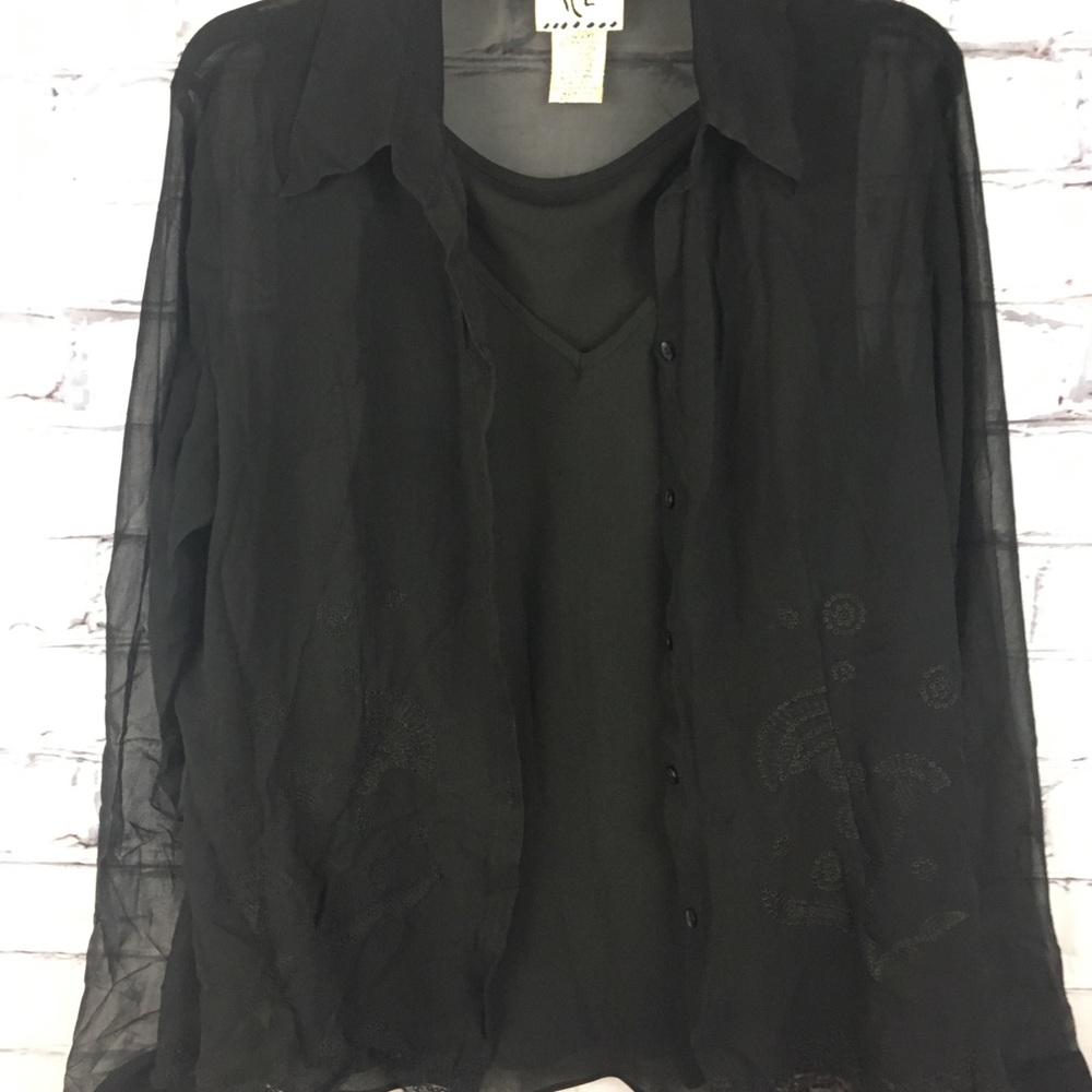 Women’s 2 piece blouse set size XL ice brand